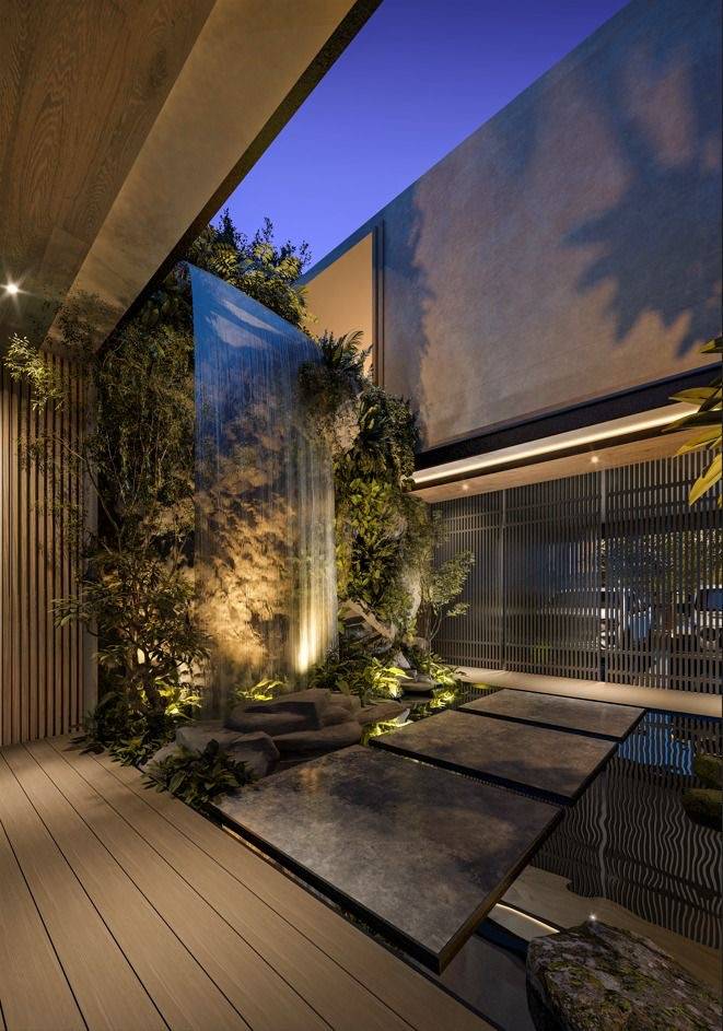Villa at night